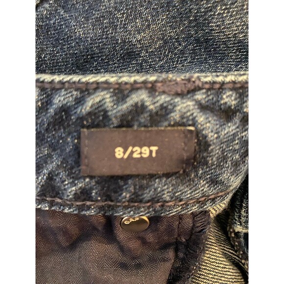 GAP Retro Skirt Denim Women’s Size 8 / 29T Casual  w/ Belt & Kick Pleat - Picture 7 of 9